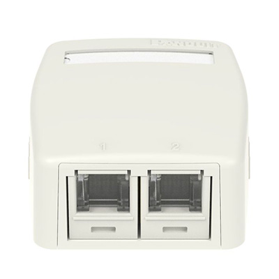 JOQ2H500 2ポートCat5eローゼットキット シャッター付