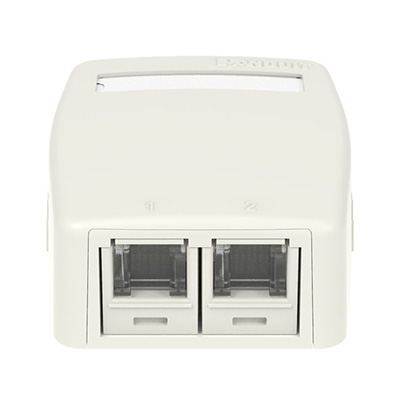 JOQ2H600 2ポートCat6ローゼットキット シャッター付