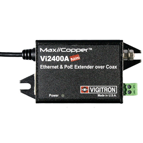 同軸ケーブルでPoE(+)延長 MaxiiCopper Vi2400Aシリーズ