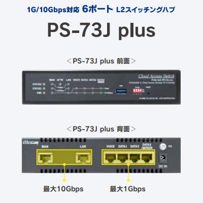 PS-72J plus／PS-73J plus IPoE V6通信機能装備 クラウドアクセススイッチ
