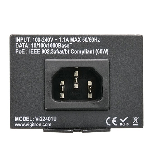 IEEE802.3bt対応 60WPoEインジェクタ MaxiiPower Vi22401U