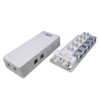 2CM-105T　クリップターミナル式 電話用モジュラーローゼット（2芯5連）