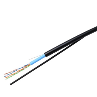 0.5X4P NSEDT-LAP-SS (BK) 100m巻　UTPケーブル CAT5E LAP 支持線付