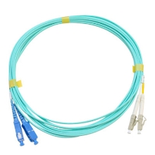 ALP-2G5/10G-LC/SC-2M　GI50 OM3 2芯 LC-SC 2m（アクア）