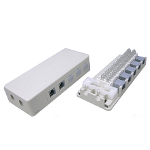 2CM-205T　クリップターミナル式 電話用モジュラーローゼット（4芯5連）