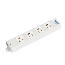 AHY453W　ハ-ネス用OAタップ抜止AC125V15A4コ口3mコ-ド（ホワイト）