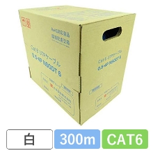 NSGDT6 0.5X4P(WH)　CAT6 単線LANケーブル 300m巻き（白）