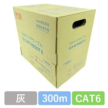 NSGDT6 0.5X4P(GY)　CAT6 単線LANケーブル 300m巻き（灰）