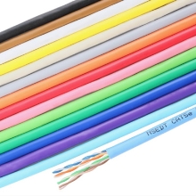 NSEDT 0.5X4P(LB)　UTPケーブル CAT5E 単線（ライトブルー）