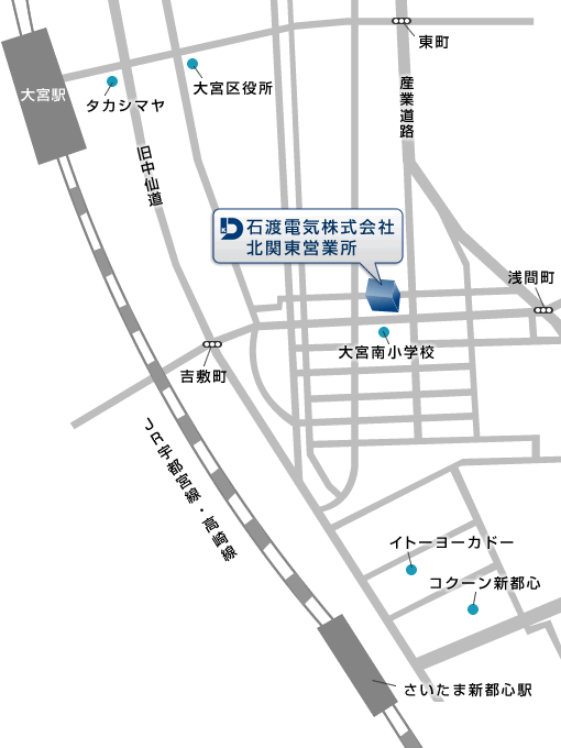 北関東営業所アクセスマップ